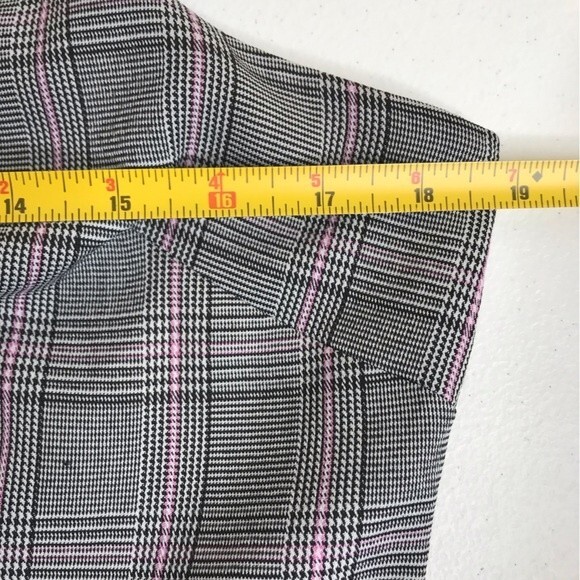 BeBop Herringbone Plaid Jumper Adjustable Strap Black Pink Short Dress Large - Picture 7 of 13